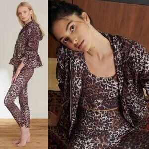 VERONICA BEARD Sibila Anorak Rain Jacket Brown Leopard Size Medium